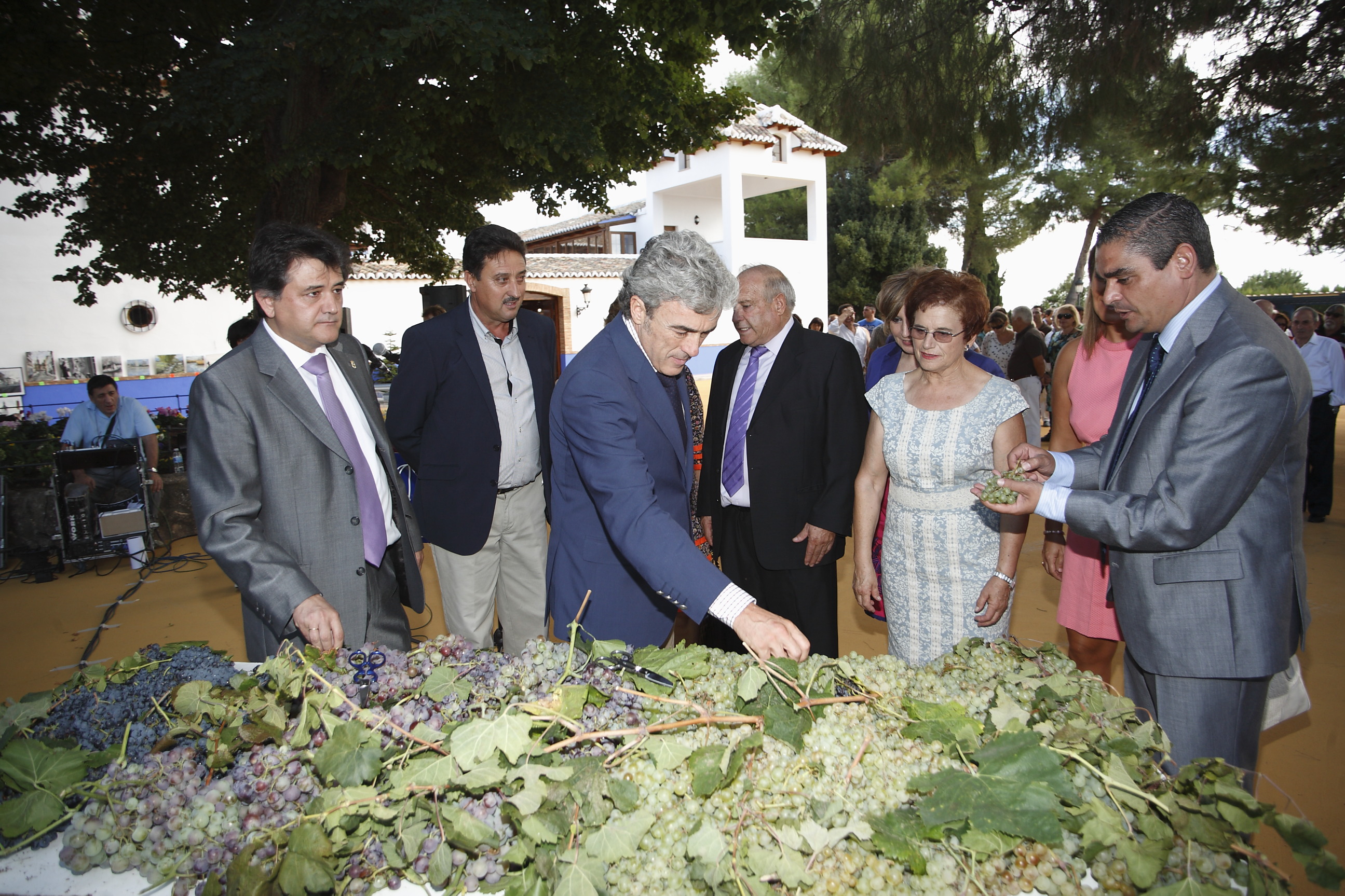 Leandro Esteban Observa Una Uvas En El El Cortijo De Daimiel Gobierno De Castilla La Mancha