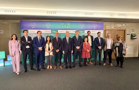 El director gerente de la Agencia de Transformación Digital, Juan Ángel Morejudo, en la inauguración del Digital Summit 2026 de la Fundación Eurocaja Rural