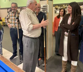 La Consejera de Bienestar Social durante su visita al Centro de Mayores Puertollano I