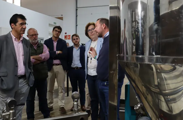 José Manuel Caballero, en una visita a la almazara La Senda