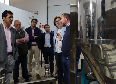 José Manuel Caballero, en una visita a la almazara La Senda