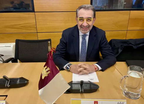 El consejero de Sanidad, Jesús Fernández Sanz, durante la Interterritorial del SNS