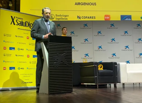 El consejero de Sanidad, Jesús Fernández Sanz en la X Gala de Premios Salud Digital