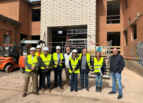 Momento de la visita a las obras