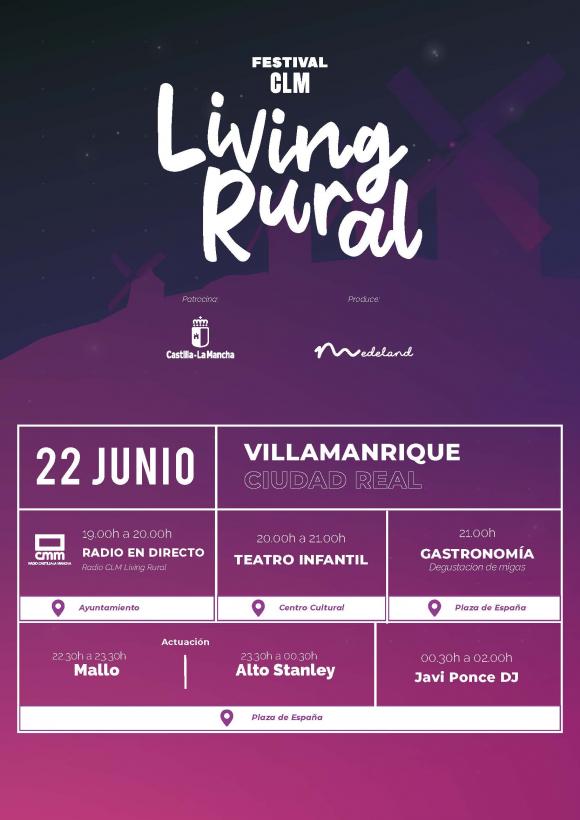 Imagen del artículo El 'Festival CLM Living Rural' llega mañana a Villamanrique con una oferta completa de ocio, música y gastronomía para las familias