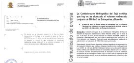 De la Cruz confirma que el propio Ministerio reconoció en 2014 que el límite no trasvasable era de 400 hectómetros cúbicos