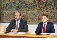 El vicepresidente, José Luis Martínez Guijarro, y el portavoz, Nacho Hernando, informan sobre los acuerdos del Consejo de Gobierno
