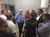 Visita de Ruiz Santos al Retén de Infocam en Casas de Lázaro