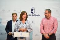 La consejera de Igualdad y portavoz del Gobierno regional, Blanca Fernández, y el consejero de Fomento, Nacho Hernando, comparecen para informar de otros acuerdos relacionados con el Consejo de Gobierno de Castilla-La Mancha