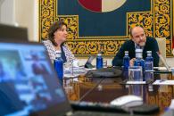 Videoconferencia con los representantes de la patronal y los sindicatos de Castilla-La Mancha