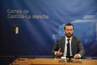 El consejero de Desarrollo Sostenible, José Luis Escudero, comparece en Comisión en las Cortes de Castilla-La Mancha