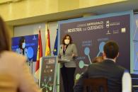 La consejera de Economía, Empresas y Empleo, Patricia Franco, inaugura el encuentro empresarial en torno a los fondos europeos del programa Next Generation del Ayuntamiento de Puertollano