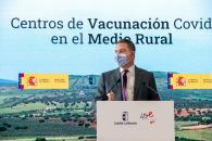 Visita a un equipo móvil de vacunación frente a la Covid desplegado en la provincia de Ciudad Real