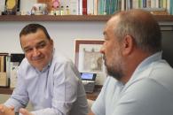 El consejero de Agricultura, Agua y Desarrollo Rural, Francisco Martínez Arroyo, se reúne con el rector de la Universidad de Castilla-La Mancha, Julián Garde.