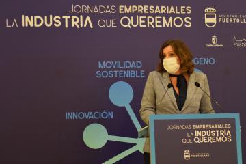 La consejera de Economía, Empresas y Empleo, Patricia Franco, inaugura el encuentro empresarial en torno a los fondos europeos del programa Next Generation del Ayuntamiento de Puertollano