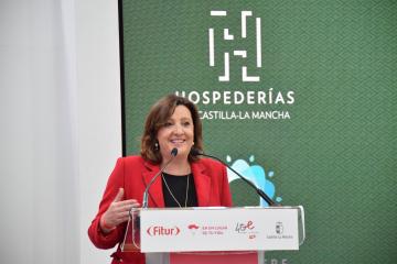 La consejería de Economía, Empresas y Empleo, Patricia Franco, en el día de Cuenca en FITUR