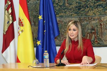  La consejera de Fomento, Elena de la Cruz, durante su comparecencia en rueda de prensa