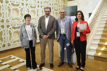 El consejero de Sanidad en funciones, Jesús Fernández Sanz, preside la inauguración del XVI Congreso Nacional de Documentación Médica, en el Hotel Beatriz.