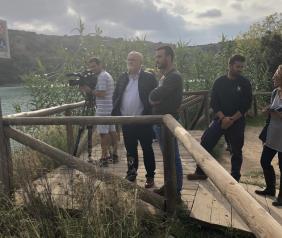 Visita de Ruiz Santos a zonas afectadas por la inundaciones en Ossa de Montiel