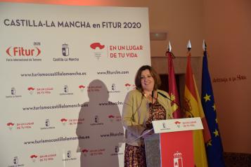 La consejera de Economía, Empresas y Empleo, presenta el proyecto de Castilla-La Mancha para FITUR 2020