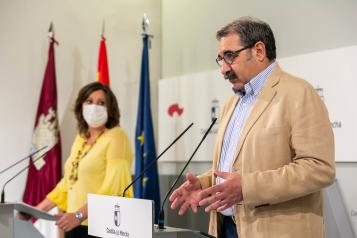 El consejero de Sanidad informa en el Palacio de Fuensalida de Toledo, sobre asuntos del Consejo de Gobierno 