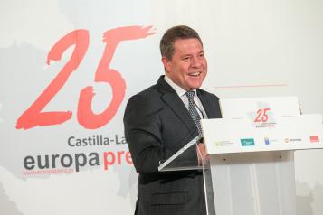 El presidente de Castilla-La Mancha, Emiliano García-Page, ha asistido a la celebración del 25 aniversario de la agencia de noticias Europa Press en Castilla-La Mancha.