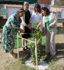 María Ángeles García asiste a la inauguración del `Rincón de Lectura al aire libre´ en el CEIP `Sisius´ de Seseña 