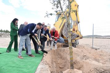 Acto de colocación de la primera piedra de la nueva Estación Depuradora de Aguas Residuales en Tobarra