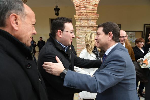  El presidente de Castilla-La Mancha, Emiliano García-Page, realiza visita institucional al Ayuntamiento de Madridejos (Toledo) 