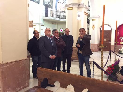 Visita de Ruiz Santos a la ermita de la Virgen del Rosario en Hellín