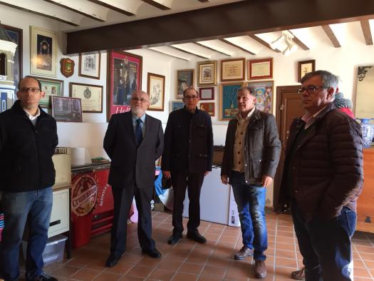 Visita de Ruiz Santos a la ermita de la Virgen del Rosario en Hellín