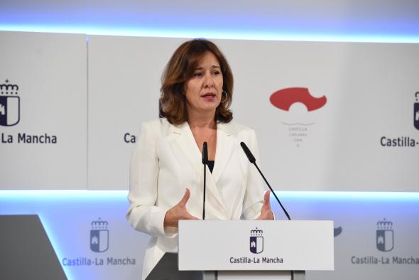 Rueda de prensa de la portavoz del Gobierno regional, Blanca Fernández (I)