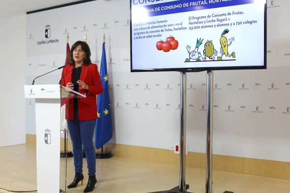 Castilla-La Mancha fomenta una cultura de alimentación sana con el programa de consumo de frutas, hortalizas y leche en edad escolar 