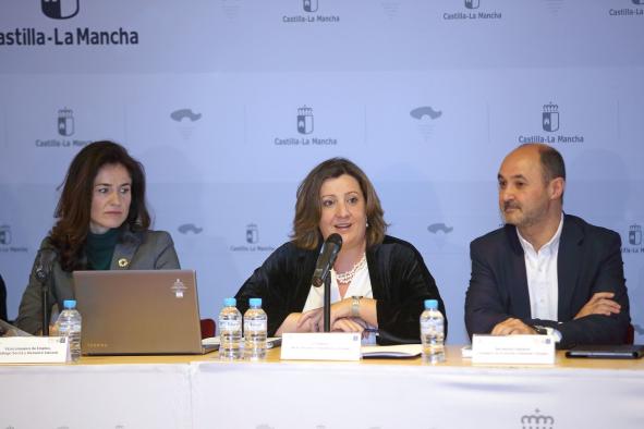 La consejera de Economía, Empresas y Empleo, Patricia Franco, preside la Comisión de Seguimiento de los Ejes 2 y 3 del Pacto por la Recuperación Económica en Castilla-La Mancha