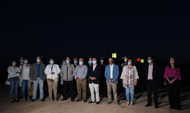 Inauguración de la nueva iluminación de los molinos de Herencia