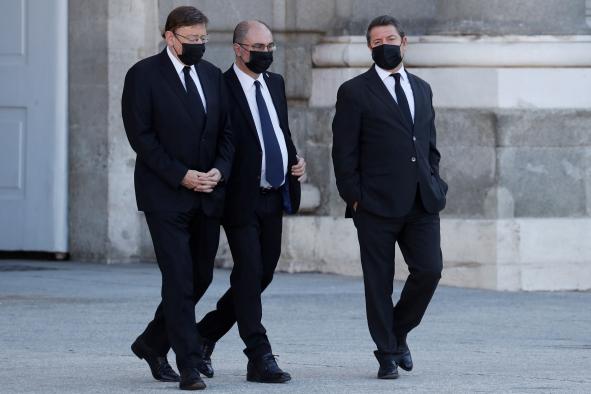 El presidente de Castilla-La Mancha, Emiliano García-Page, asiste al acto de homenaje de Estado a las víctimas del coronavirus y de reconocimiento a la sociedad, presidido por el Rey Felipe VI 