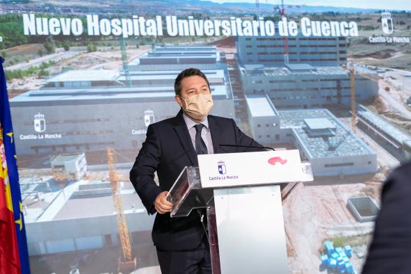 Visita a las obras del nuevo Hospital Universitario de Cuenca (Presidente) 