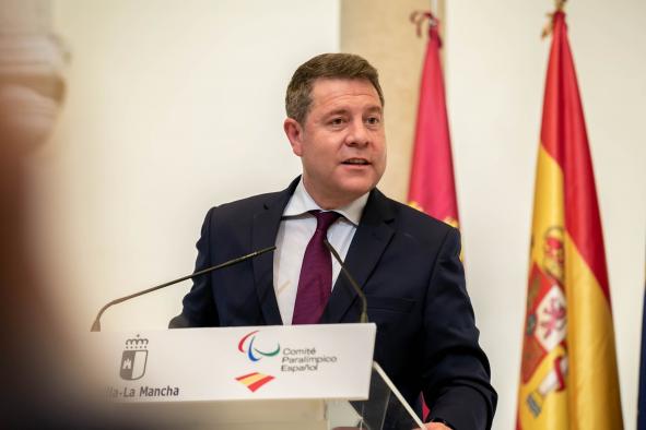 El presidente de Castilla-La Mancha asiste a la presentación de los deportistas castellanomanchegos del equipo paralímpico para Tokio 2020