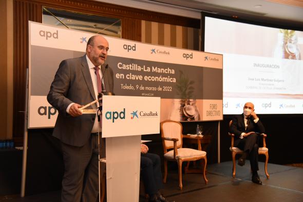 El vicepresidente de Castilla-La Mancha, José Luís Martínez Guijarro, interviene en el Foro Directivo ‘Castilla-La Mancha en clave económica’ organizado por APD (Comunidad Global de Directivos)