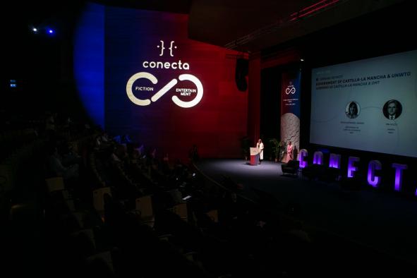 La consejera de Economía, Empresas y Empleo, Patricia Franco, inaugura la sexta edición del evento profesional Conecta Fiction &amp; Entertainment.