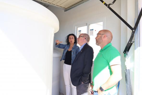 El viceconsejero de Medio Rural, Agapito Portillo, inaugura la planta denitrificadora de Higueruela,