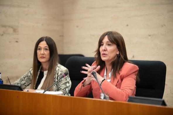 La consejera de Igualdad y portavoz Blanca Fernández, en la Comisión de Economía y Presupuestos de las Cortes