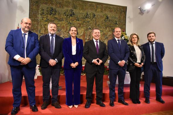 El jefe del Ejecutivo autonómico, Emiliano García-Page, preside el acto de firma de los convenios para la Estrategia de Movilidad Urbana Sostenible con algunas de las principales ciudades de Castilla-La Mancha