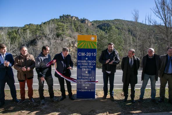 Inauguración de las obras de acondicionamiento de la CM-2015 de Zaorejas a Corduente