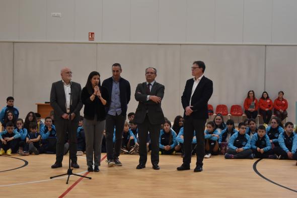 Inauguración del nuevo pabellón polideportivo de Elche de la Sierra y visita a Santa Quiteria