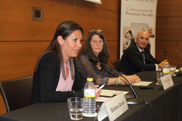 La consejera de Bienestar Social, Bárbara García Torijano, asiste al acto de resolución de la convocatoria de Proyectos Sociales 2022 de la Fundación ‘La Caixa’. 